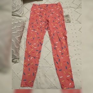 FeedMe FightMe Medium Donut Sprinkles full-length leggings, new with tags